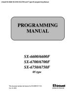 SX-6600 SX-6700 SX-6750 and F type 05 programming
